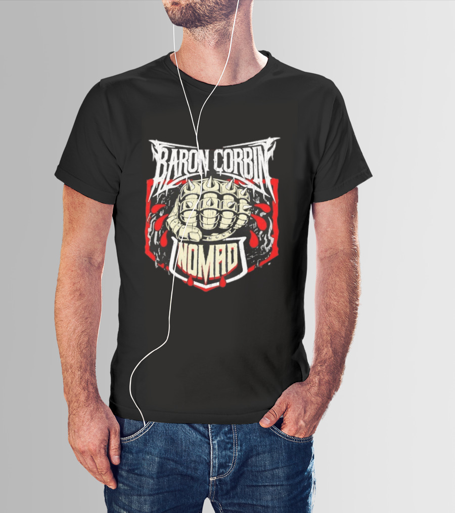 Baron Corbin Nomad Spiked Fist WWE Wrestling T-Shirt