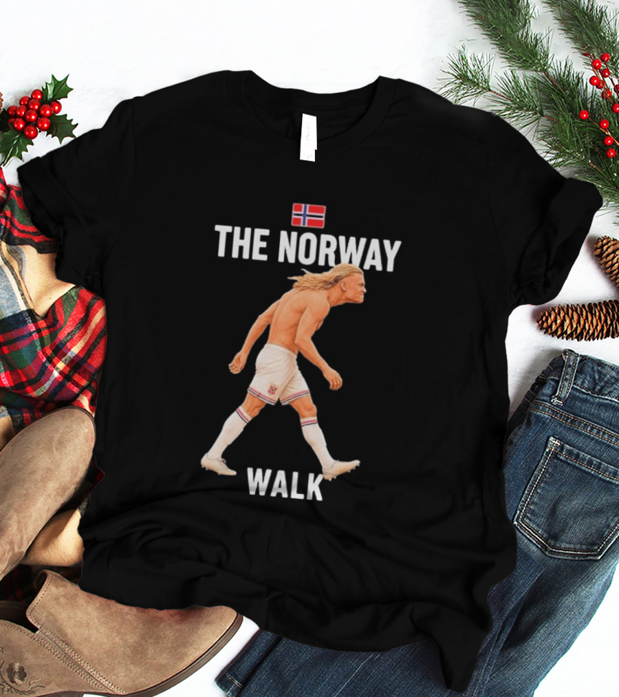 Erling Braut Haaland The Norway Walk 2026 Norway Flag Soccer T-Shirt