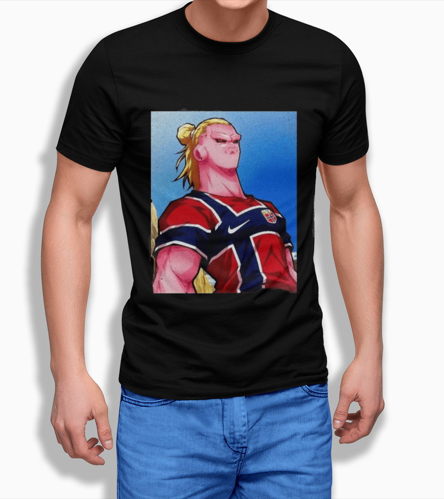 Erling Haaland Majin Buu Norway Dragon Ball Fusion T-Shirt