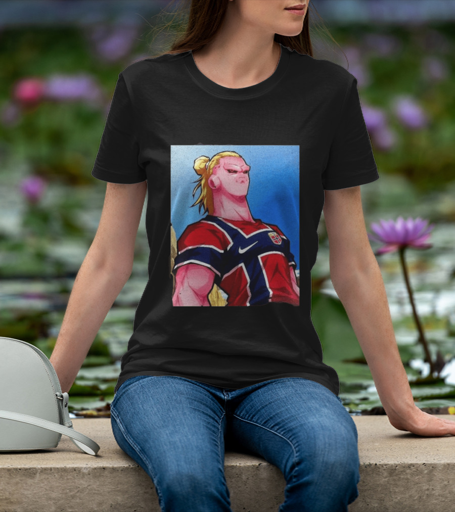 Erling Haaland Majin Buu Norway Dragon Ball Fusion T-Shirt