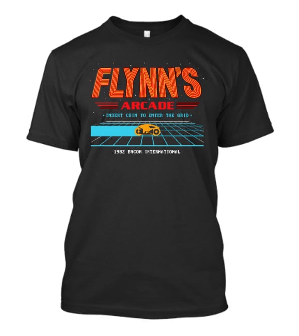 Flynn's Arcade Where The Games Come To Life Tron 1982 Encom International T-Shirt