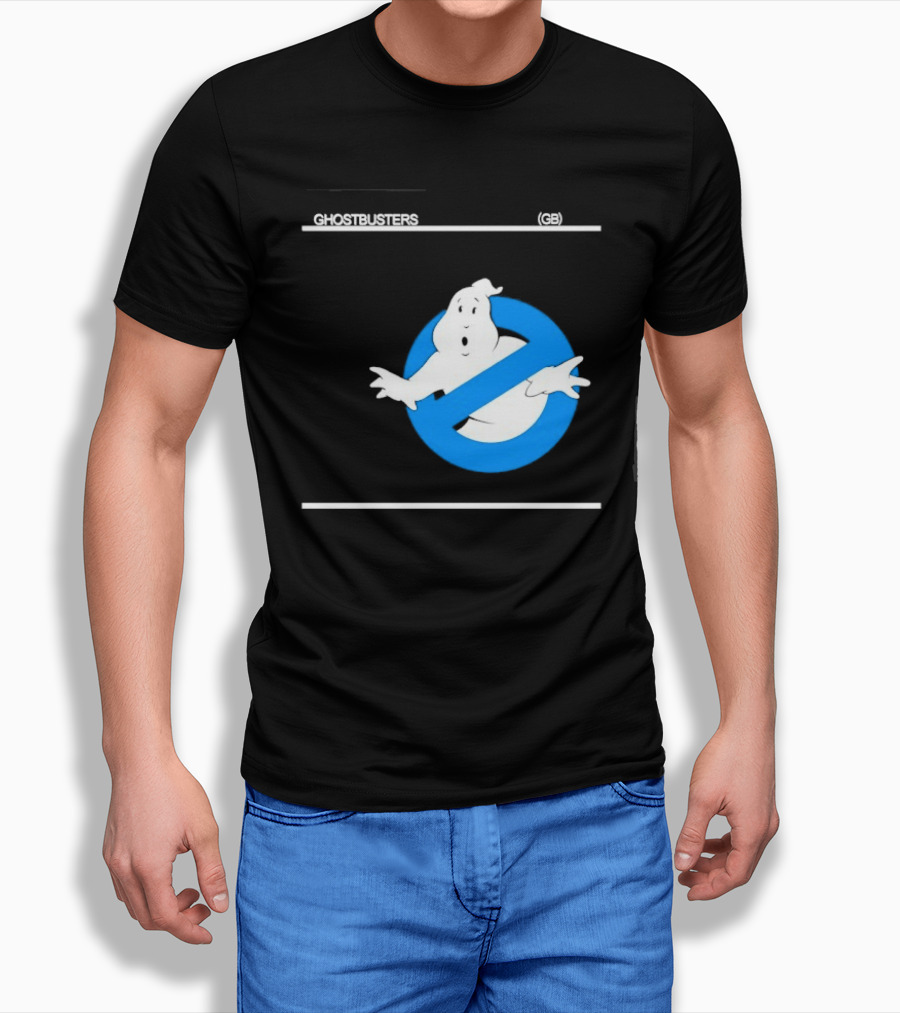 Ghostbusters 80s Movie Classic Blue Ghost Icon GB T-Shirt