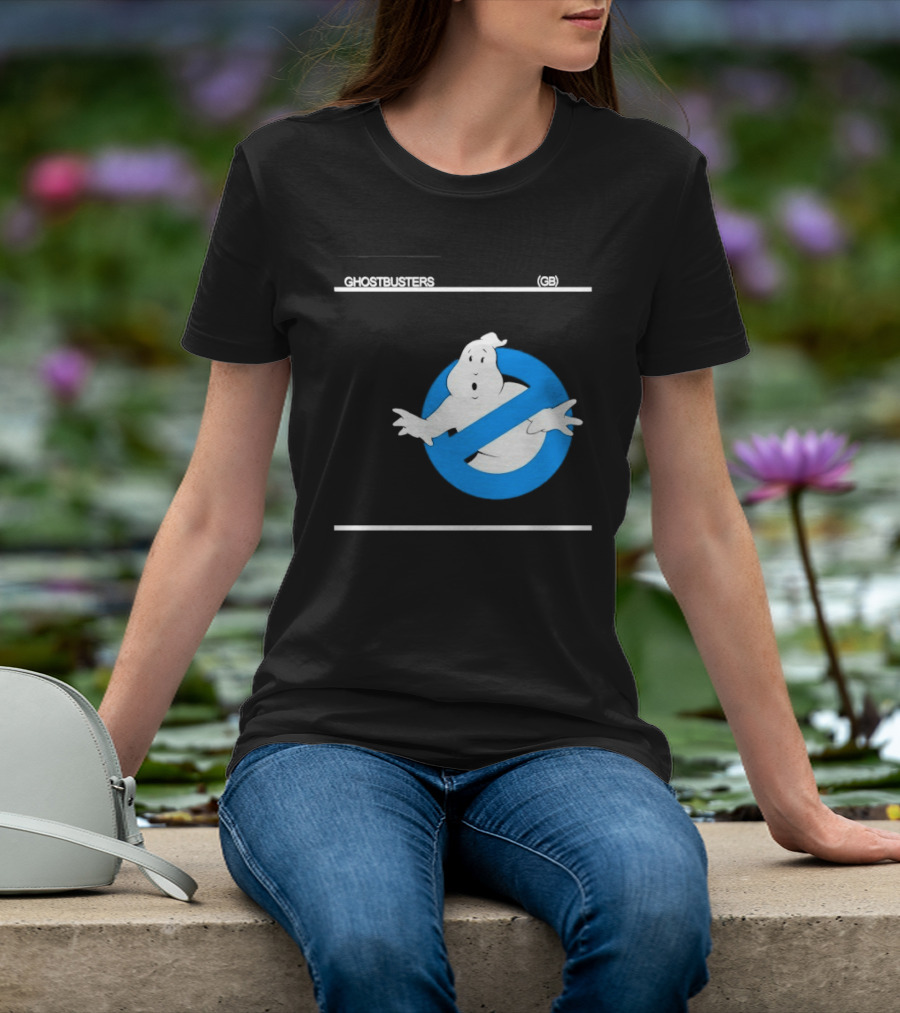 Ghostbusters 80s Movie Classic Blue Ghost Icon GB T-Shirt