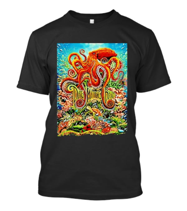 Dave Matthews Band Camden New Freedom Mortgage Pavilion July 11 2026 Colorful Octopus Underwater Scene T-Shirt