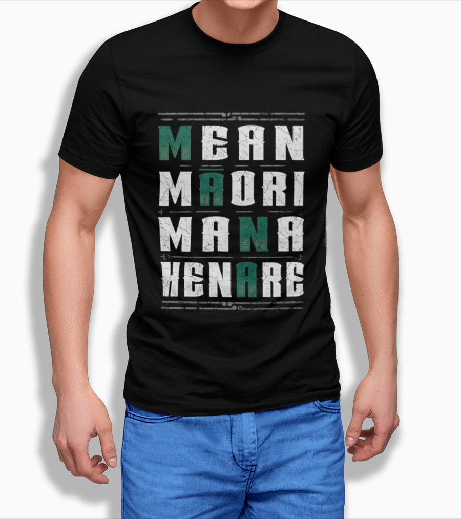 Mean Maori Mana Henare Distressed T-Shirt