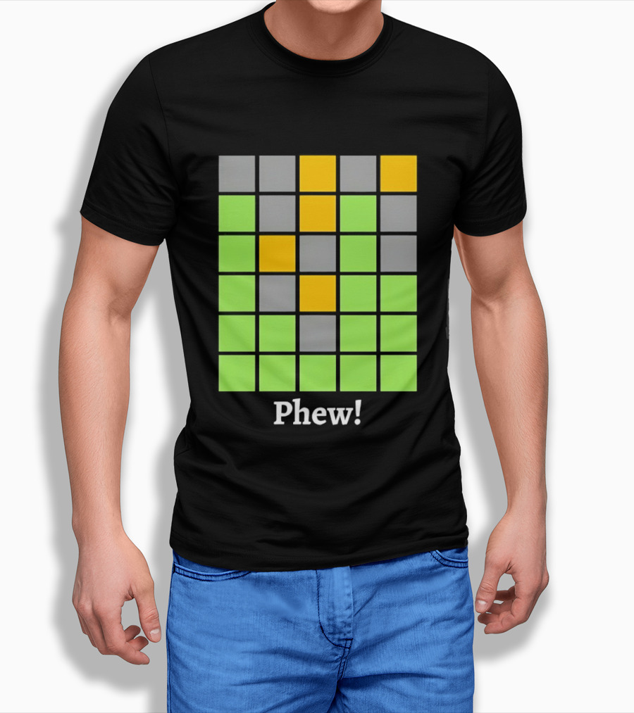 Minesweeper Phew Grid Game Board Text Phew T-Shirt