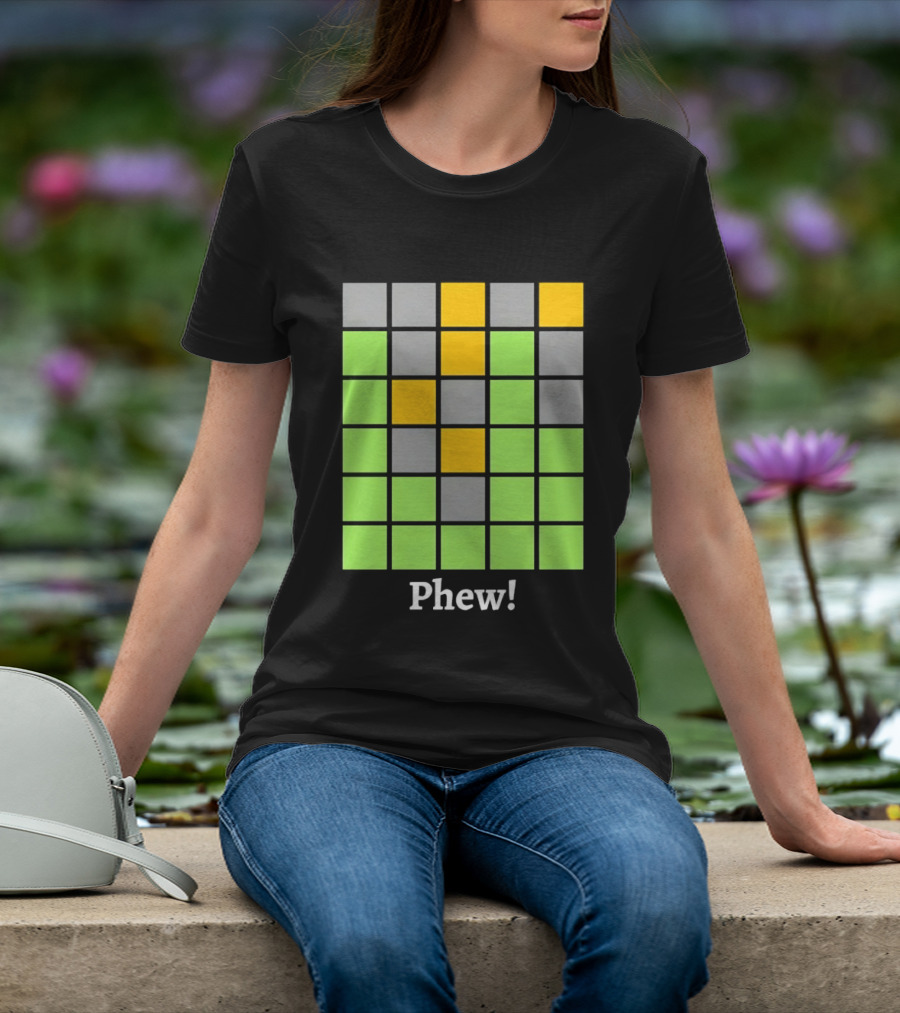Minesweeper Phew Grid Game Board Text Phew T-Shirt