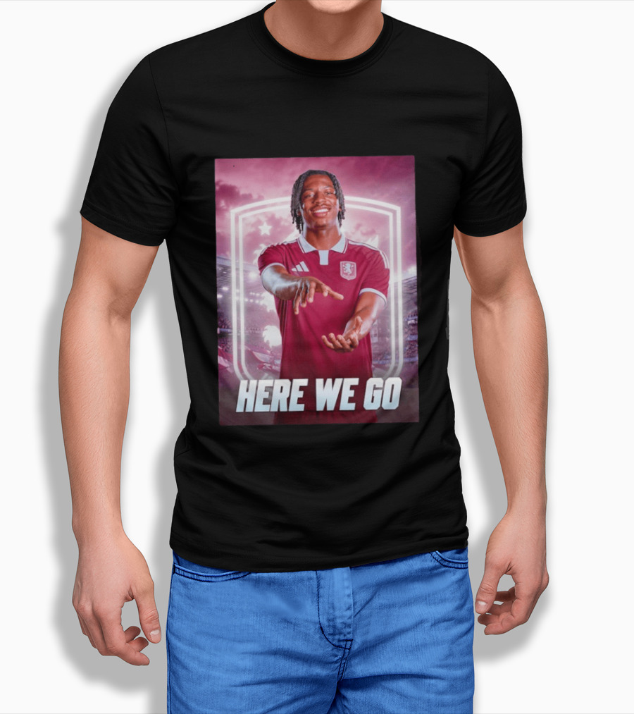 Jaden Philogene Here We Go Aston Villa Soccer Star Enthusiasm T-Shirt