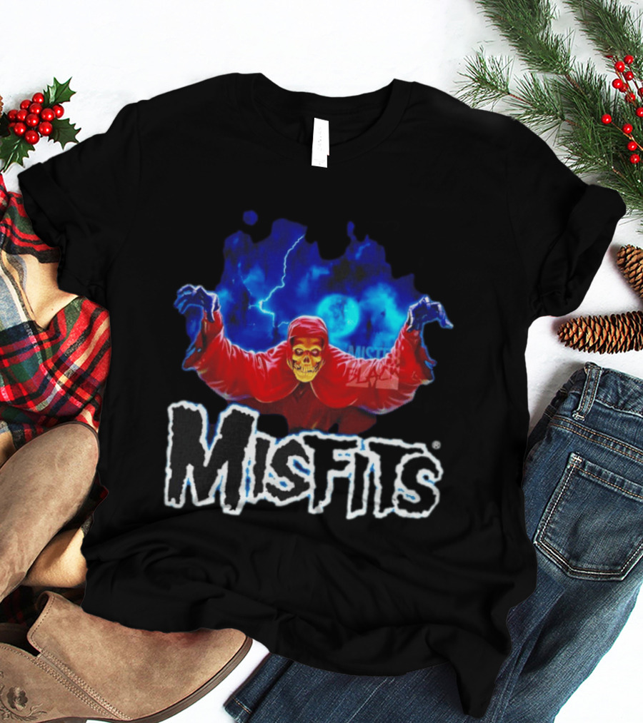 Misfits Crimson Ghost Punk Rock Lightning Glenn Danzig T-Shirt