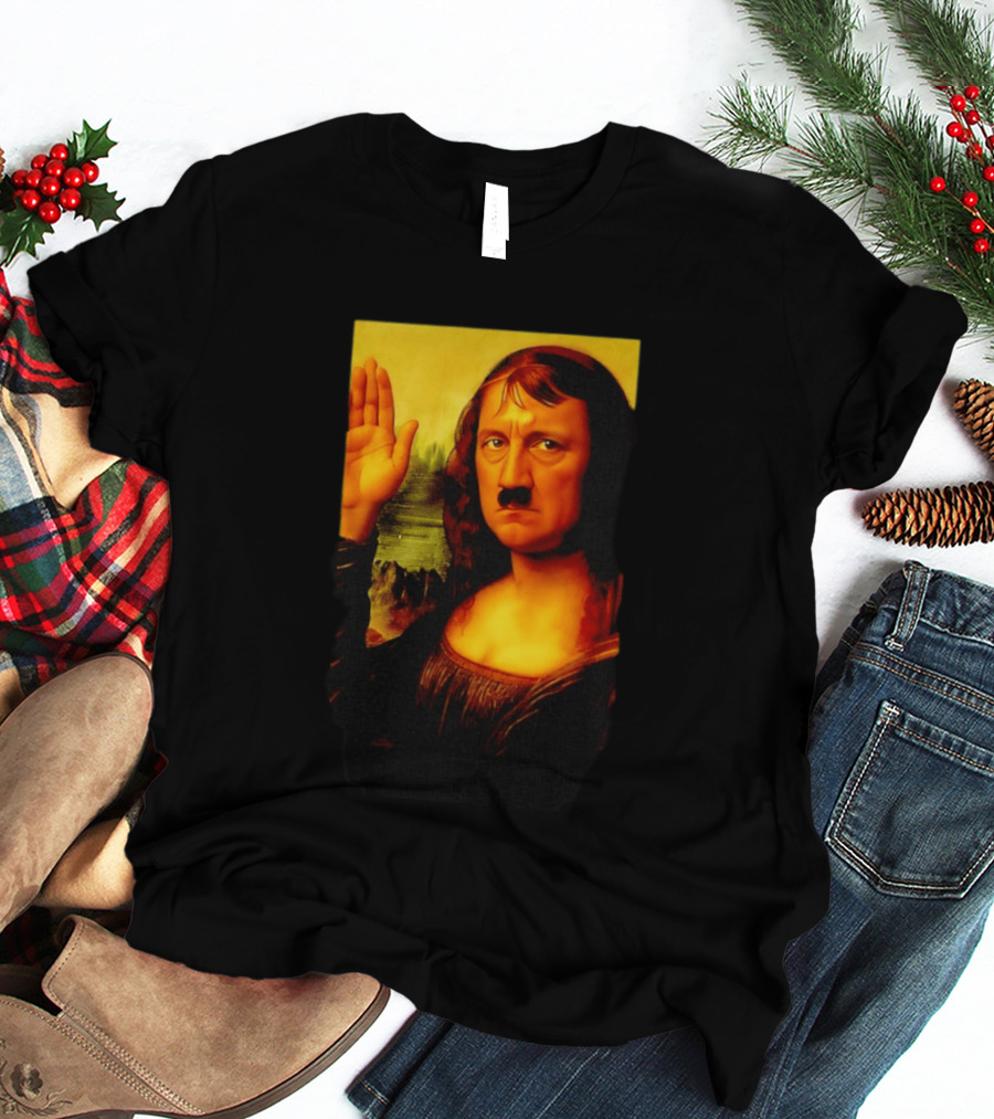 Mona Lisa Hitler Mashup Painting Iconic Fusion T-Shirt