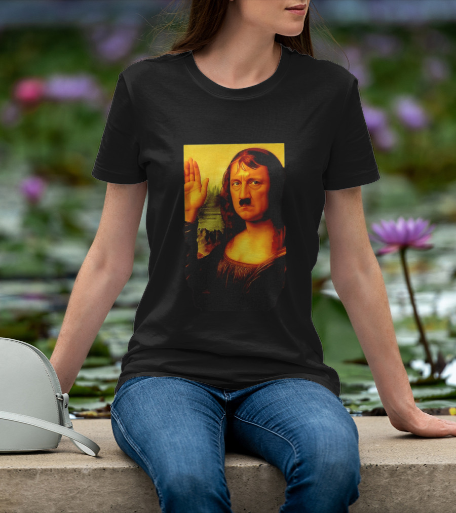 Mona Lisa Hitler Mashup Painting Iconic Fusion T-Shirt