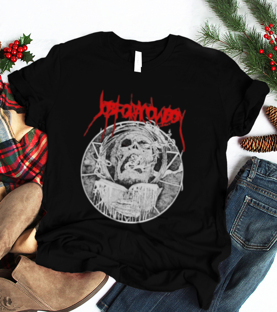 Job For A Cowboy Smoking Skull Death Metal T-Shirt
