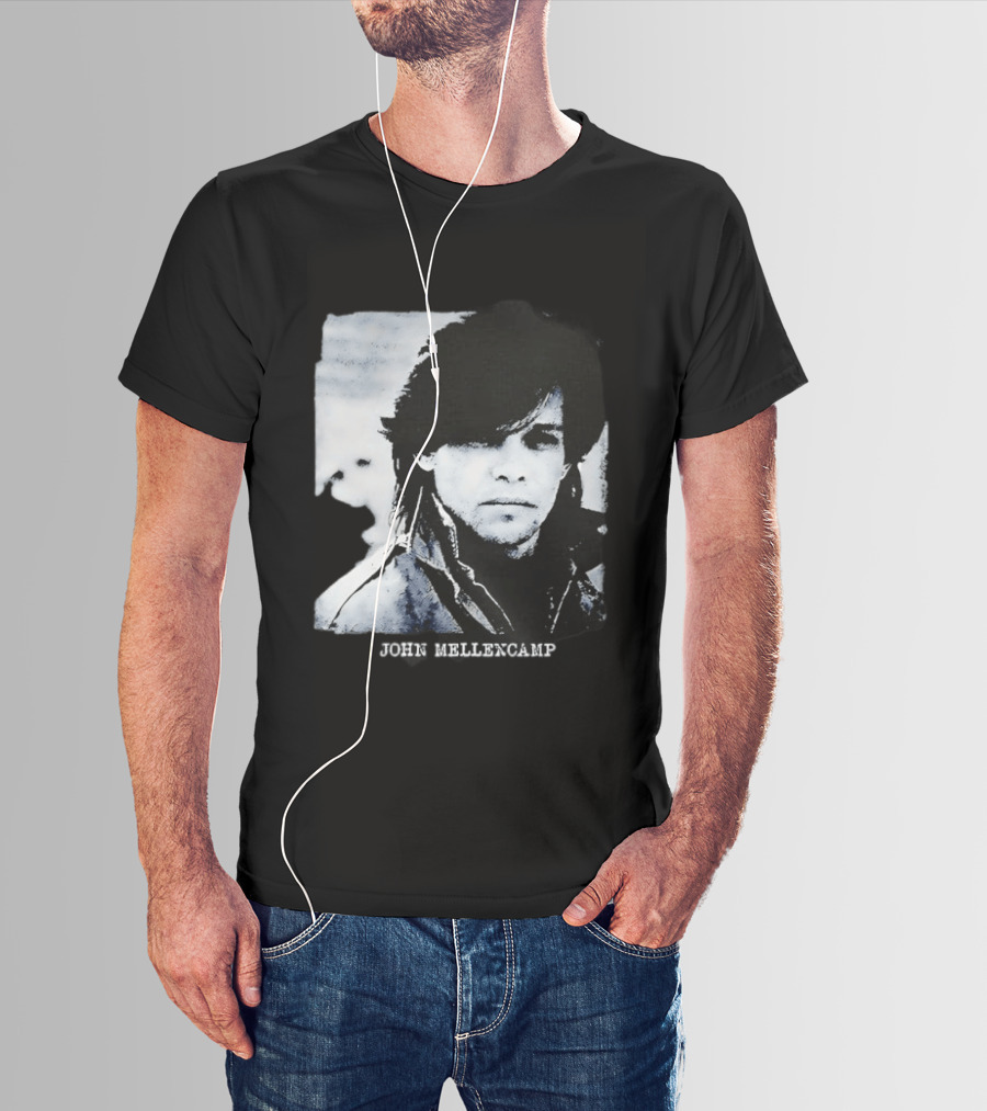 John Mellencamp Rock Music Singer Black And White T-Shirt