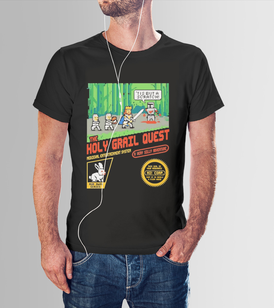 The Holy Grail Quest Medieval Entertainment System A Very Silly Adventure High Score T-Shirt