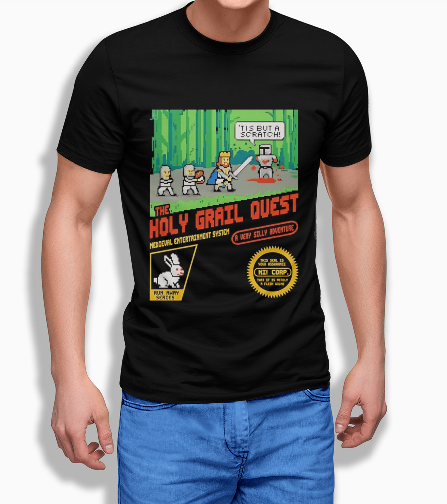 The Holy Grail Quest Medieval Entertainment System A Very Silly Adventure High Score T-Shirt