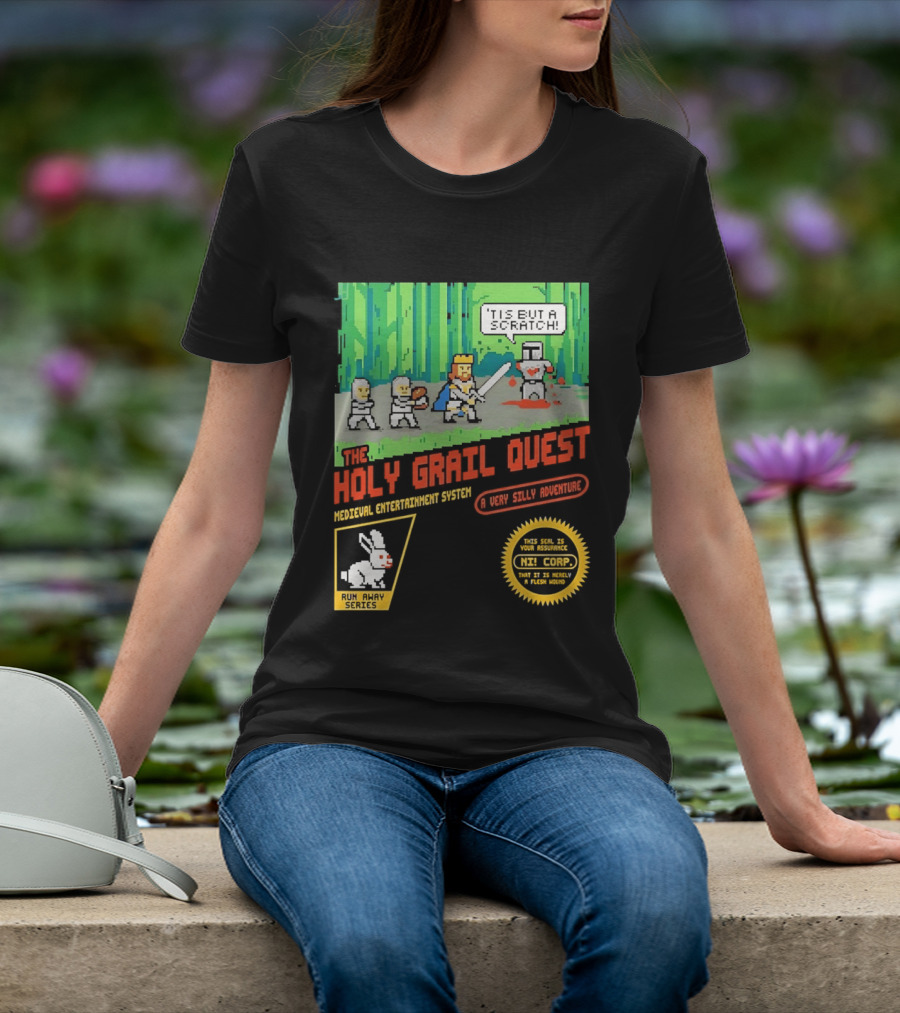 The Holy Grail Quest Medieval Entertainment System A Very Silly Adventure High Score T-Shirt