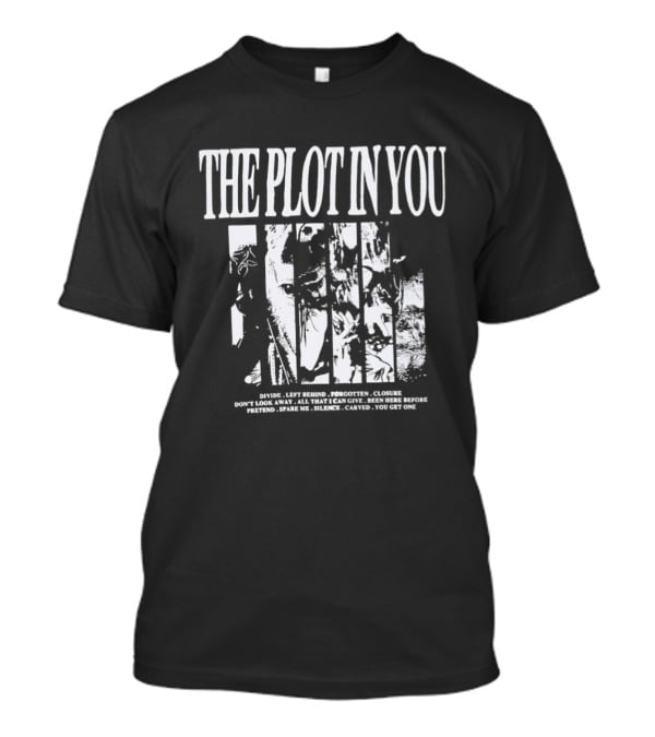 The Plot In You Song Titles Collage With Past Album Covers T-Shirt
