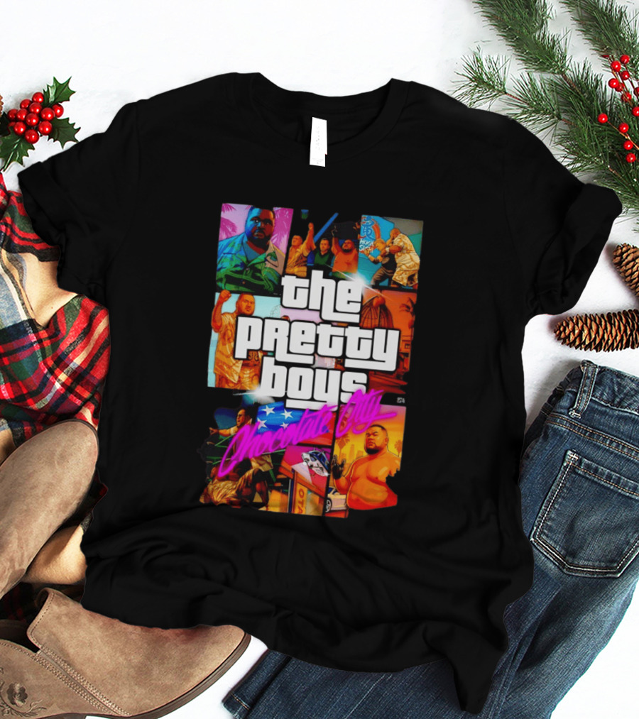 The Pretty Boys Chocolate City Collage Akashi Sushi Gaming Mashup T-Shirt