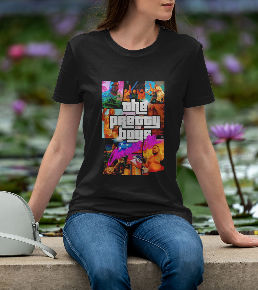 The Pretty Boys Chocolate City Collage Akashi Sushi Gaming Mashup T-Shirt