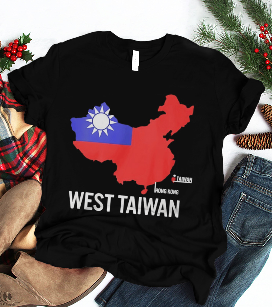 West Taiwan Map Political Geopolitical With Flag T-Shirt