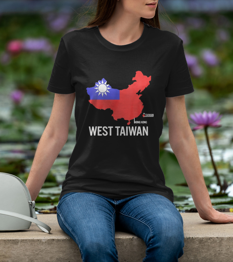 West Taiwan Map Political Geopolitical With Flag T-Shirt