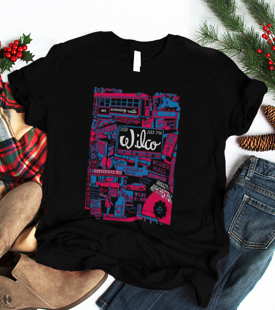 Wilco July 7 2026 Grind City Amphitheater Memphis TN An Evening With Stax Blues River City T-Shirt