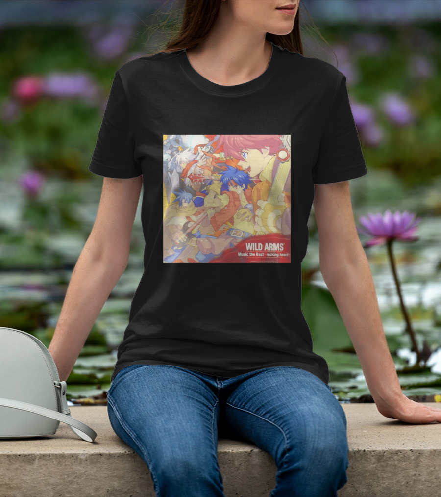 Wild Arms Music The Best Rocking Heart 2006 Anime Characters Playing Guitar T-Shirt