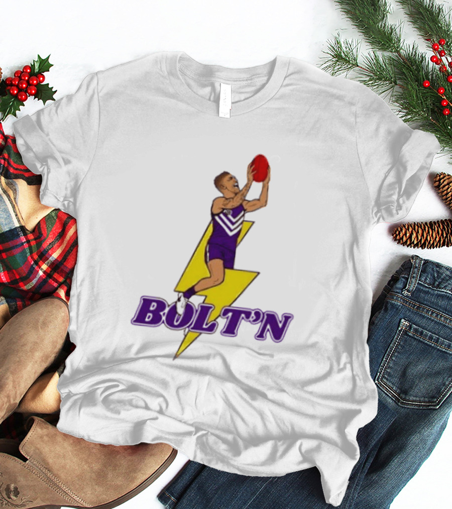 Bolt'n High Flying Australian Football Player AFL Footy T-Shirt