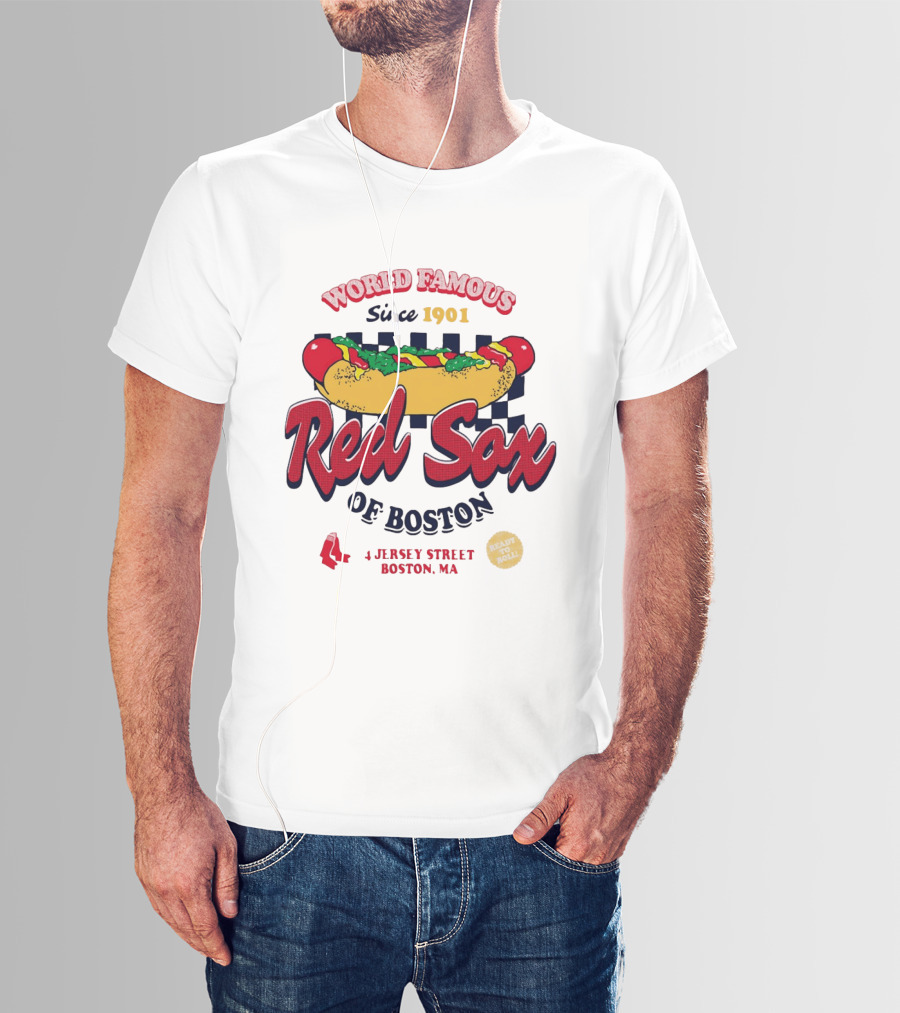World Famous Red Sox Of Boston Since 1901 Ready To Roll 4 Jersey Street T-Shirt