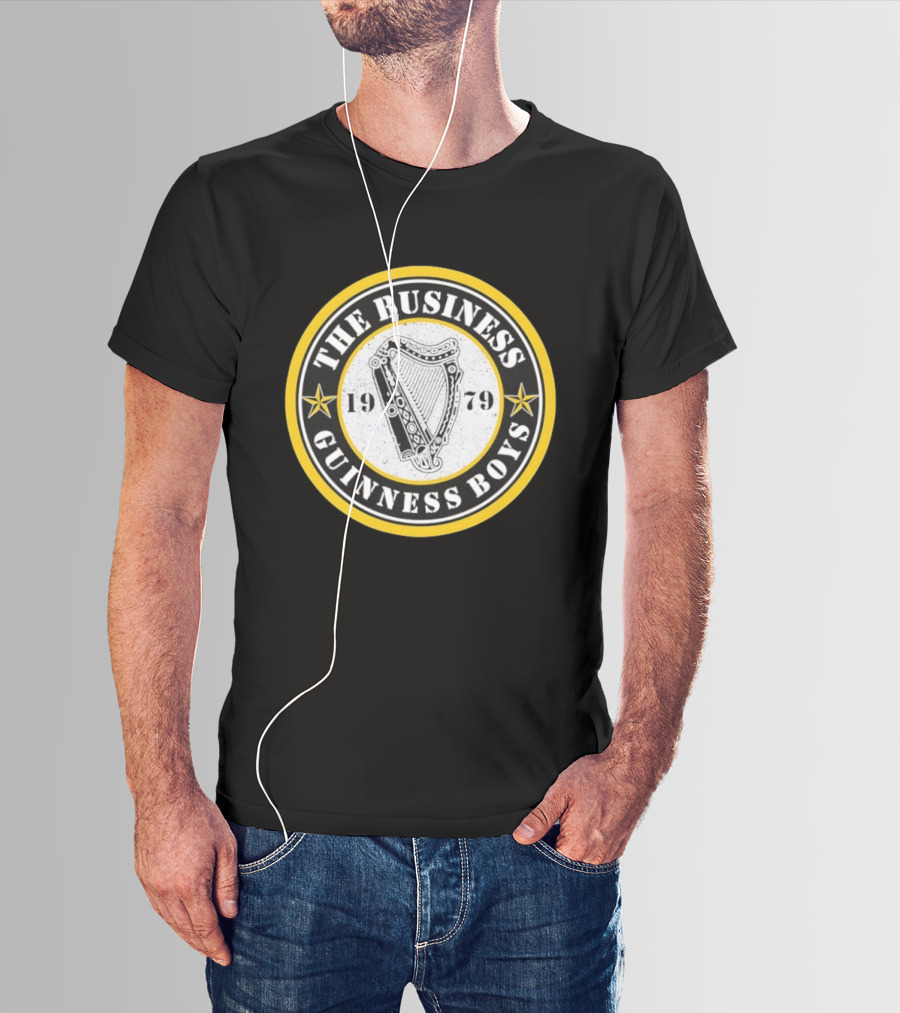 The Business 1979 Guinness Boys Oi! Punk Rock Harp T-Shirt
