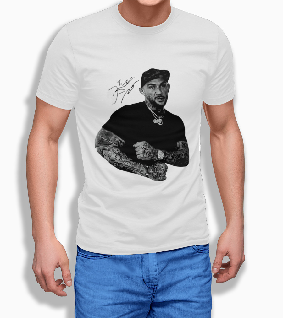 Dustin Poirier The Diamond UFC Tattooed Fighter Black Cap T-Shirt