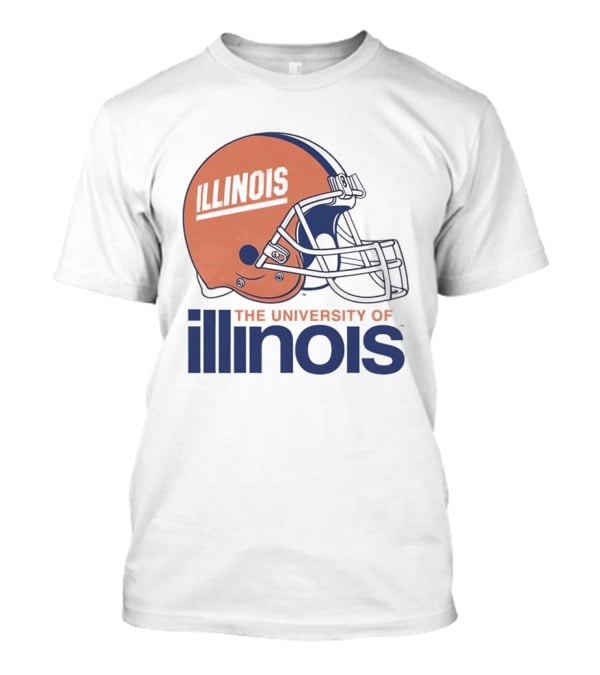 Illinois Football Helmet University Of Illinois Team Spirit T-Shirt