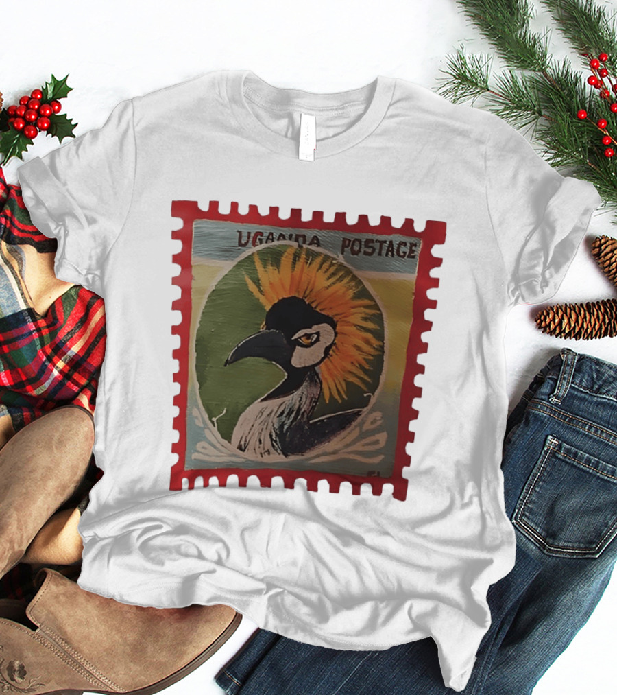 Uganda Postage Stamp Grey Crowned Crane T-Shirt