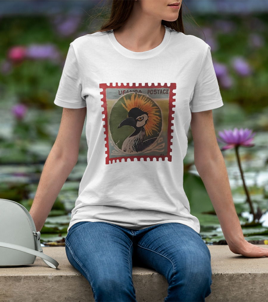 Uganda Postage Stamp Grey Crowned Crane T-Shirt