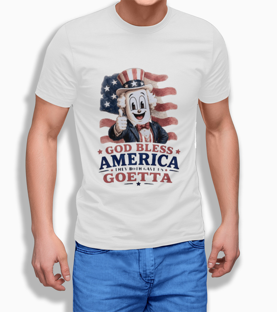 Uncle Sam Thumbs Up God Bless America Goetta Patriotic T-Shirt