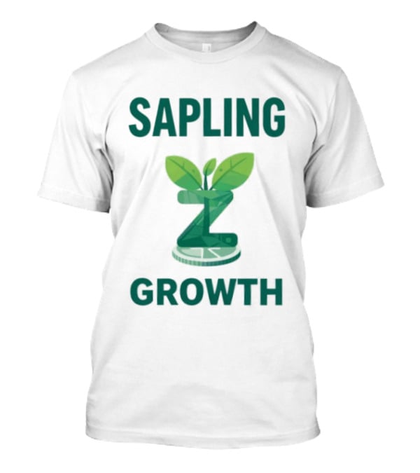 Sapling Growth Z Coin Zcash Crypto Leaf T-Shirt