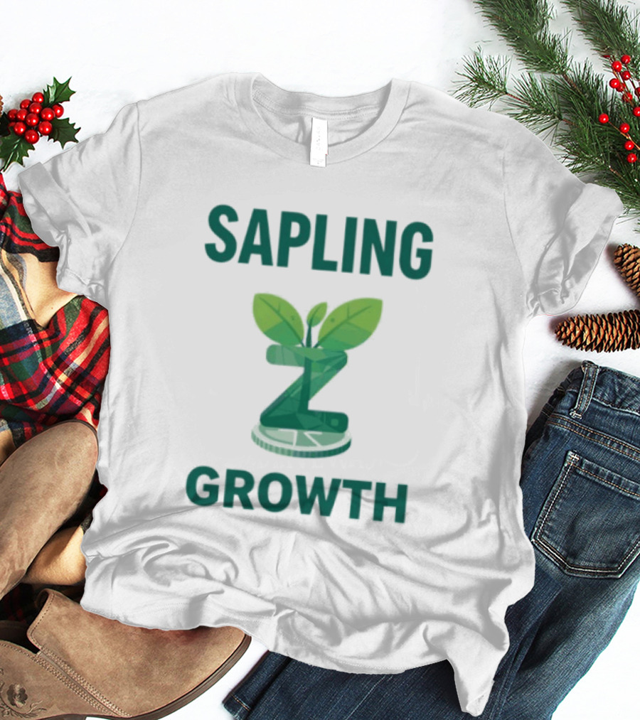 Sapling Growth Z Coin Zcash Crypto Leaf T-Shirt