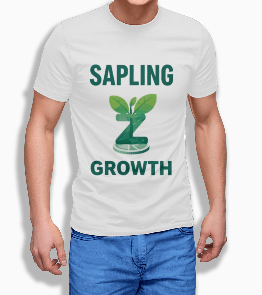 Sapling Growth Z Coin Zcash Crypto Leaf T-Shirt