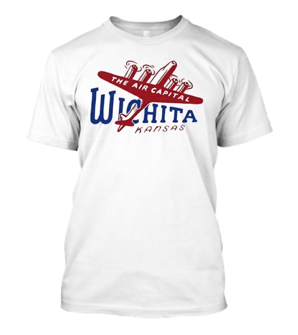Wichita Kansas The Air Capital Airplane Retro Aviation T-Shirt