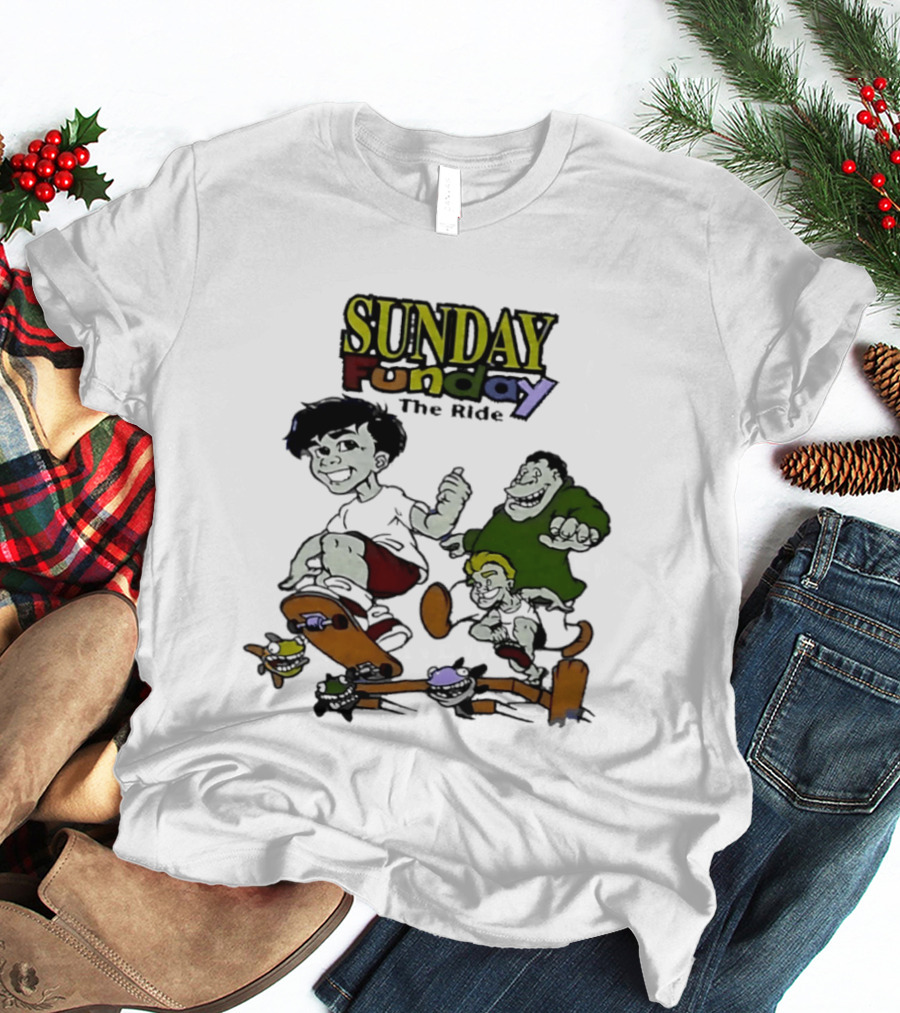 SUNDAY Funday The Ride Skateboarding Adventure Kids T-Shirt