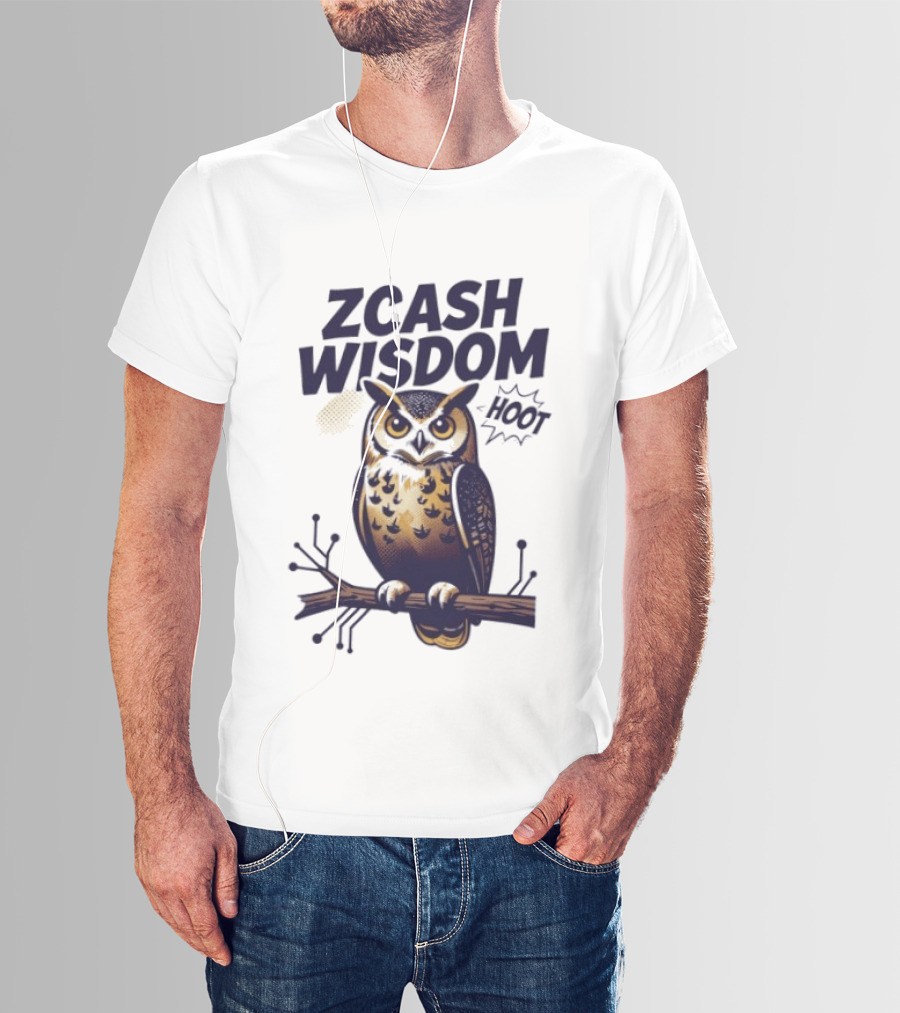 Zcash Wisdom Owl Hoot Cryptocurrency Insight T-Shirt