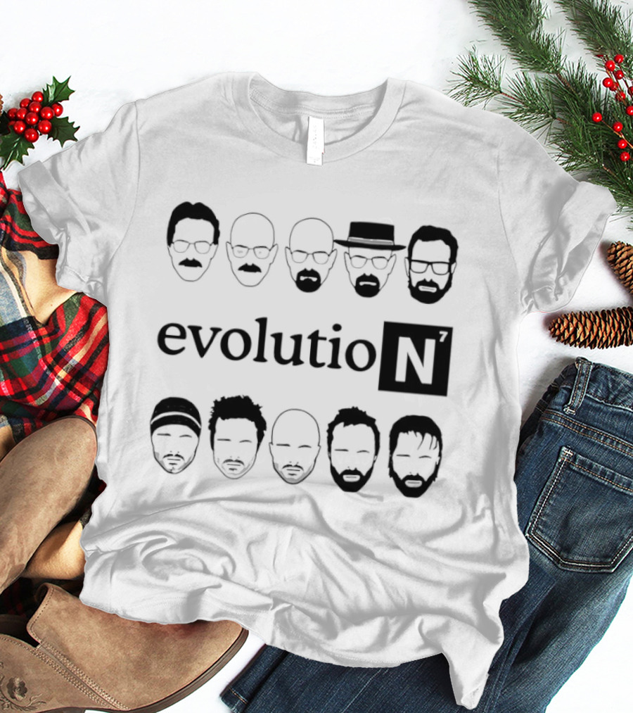 Evolution Walter White Jesse Pinkman Breaking Bad Faces T-Shirt