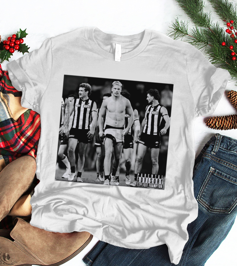 Collingwood Magpies Players Parental Advisory Explicit Frampton AFL Football Team Australia T-Shirt