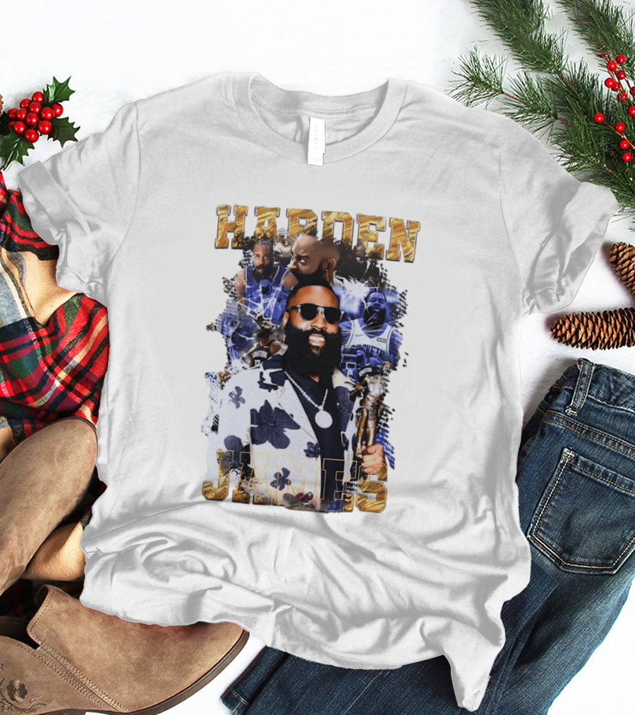 James Harden Houston Rockets NBA Legend Collage T-Shirt