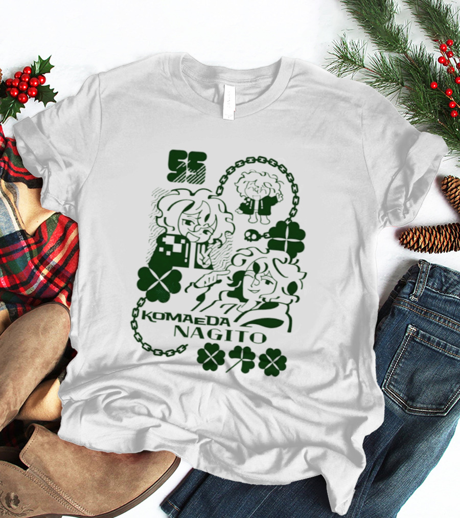 Komaeda Nagito Cute Clover Chain T-Shirt