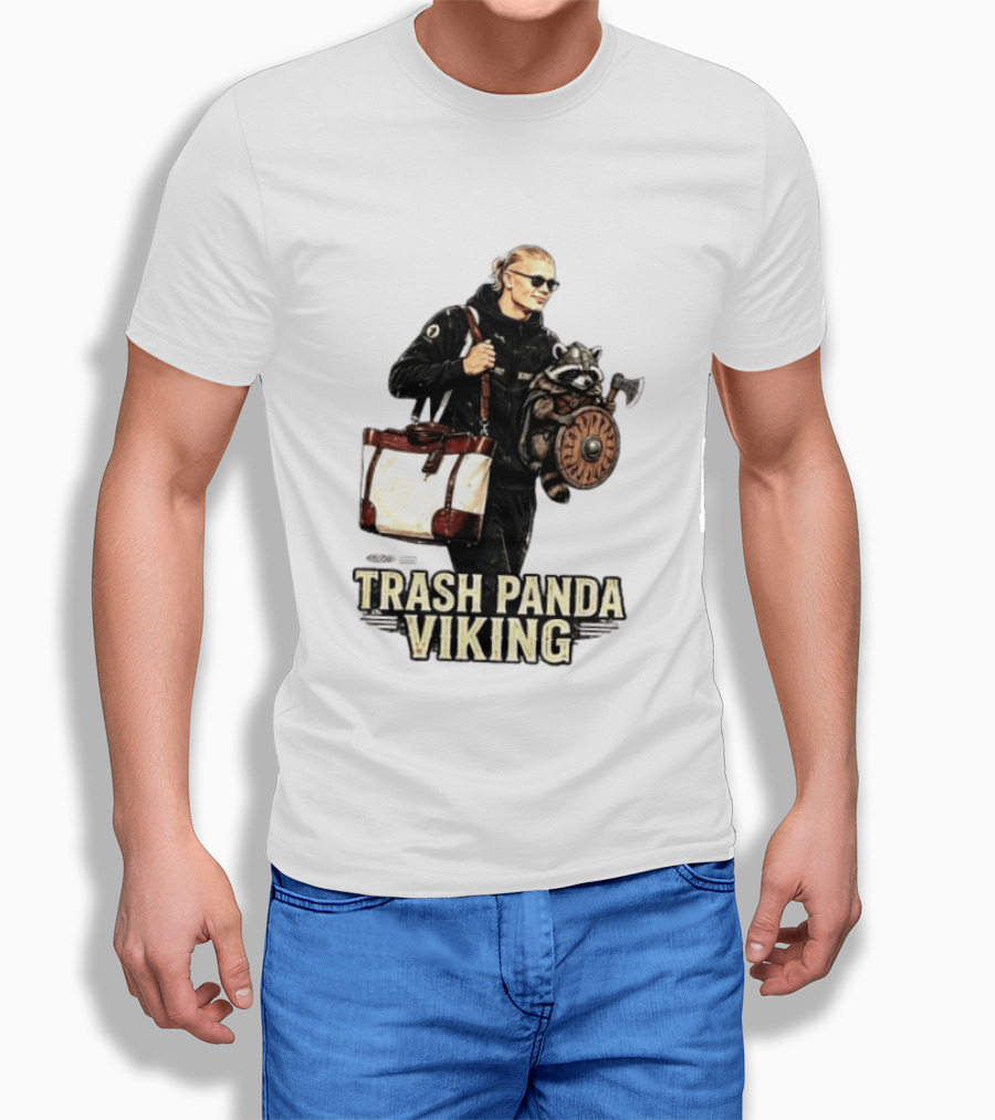 Trash Panda Viking Erling Haaland Football Norway Fans T-Shirt