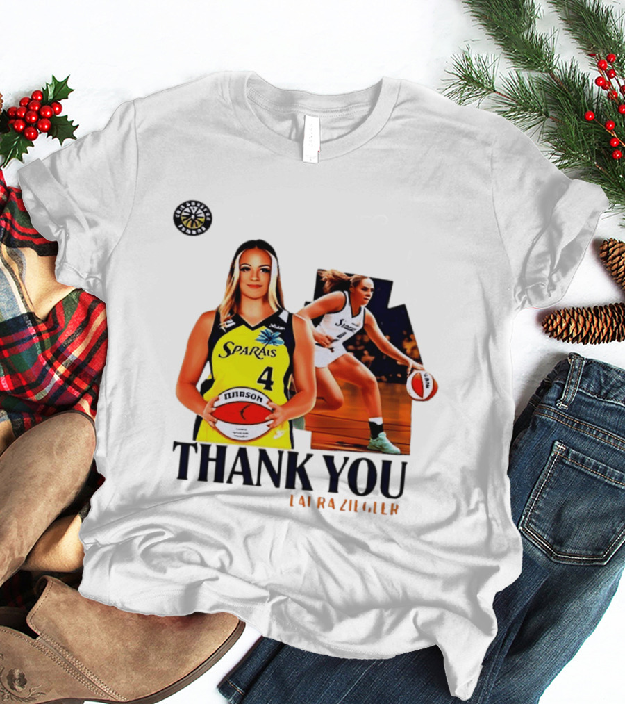 Sparais Laura Ziegler Thank You Basketball #4 Sports T-Shirt