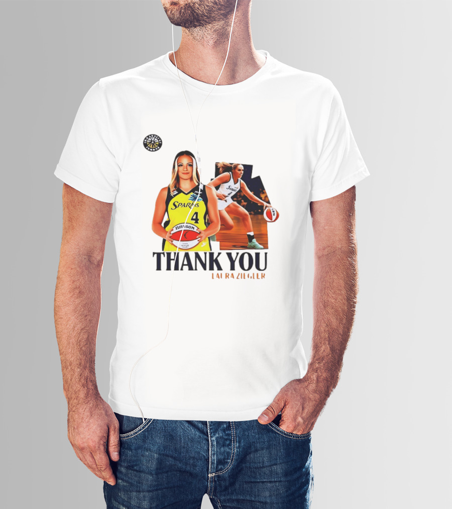 Sparais Laura Ziegler Thank You Basketball #4 Sports T-Shirt
