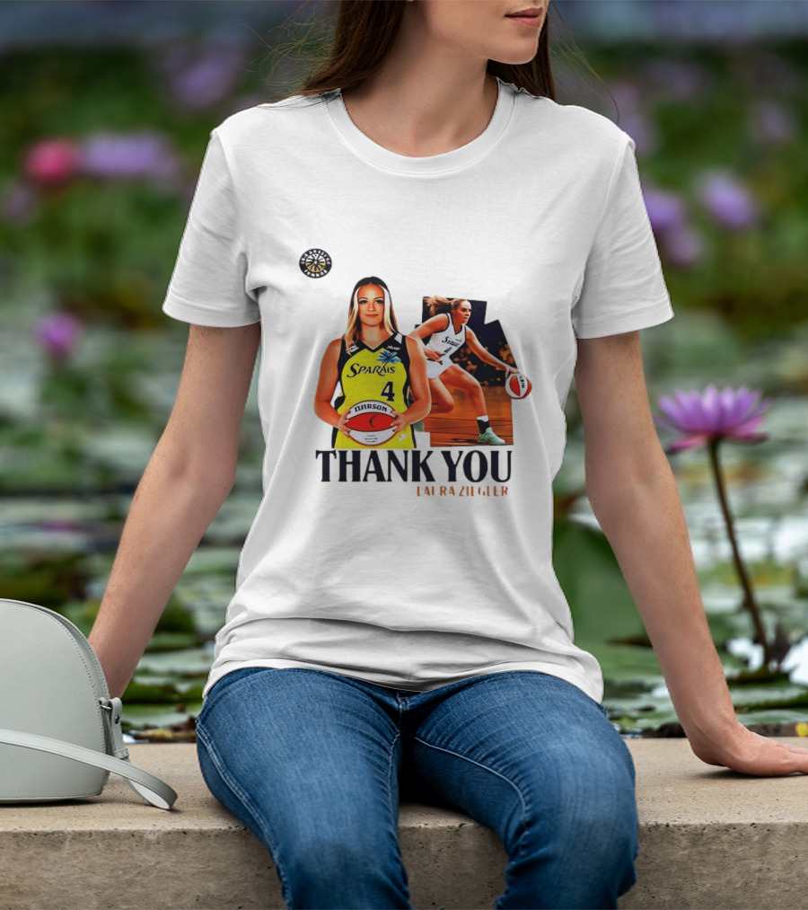 Sparais Laura Ziegler Thank You Basketball #4 Sports T-Shirt