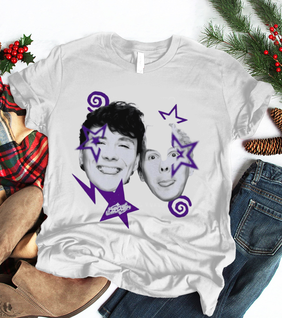 Hard Launch Firstpinof Iconic Faces With Purple Aesthetic Swirls And Stars T-Shirt